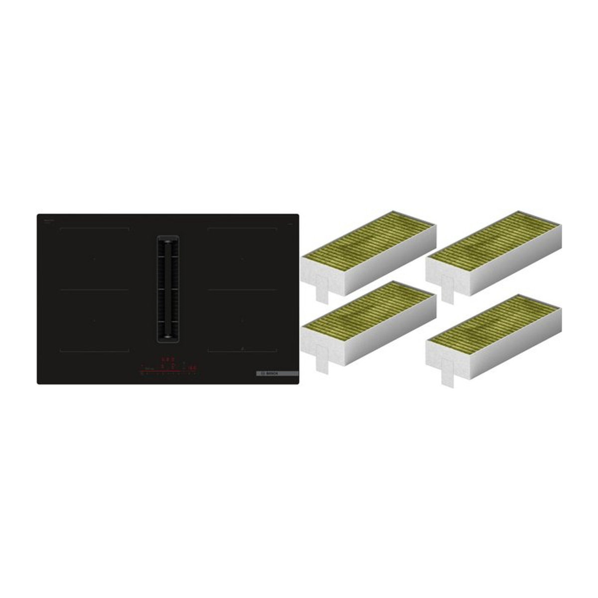 Bosch MKV80C1DP Autark-Induktionskochfeld mit Dunstabzug aus Glas rahmenlos bestehend aus PVQ811H26E und HEZ9VRCR1 - Bild 2