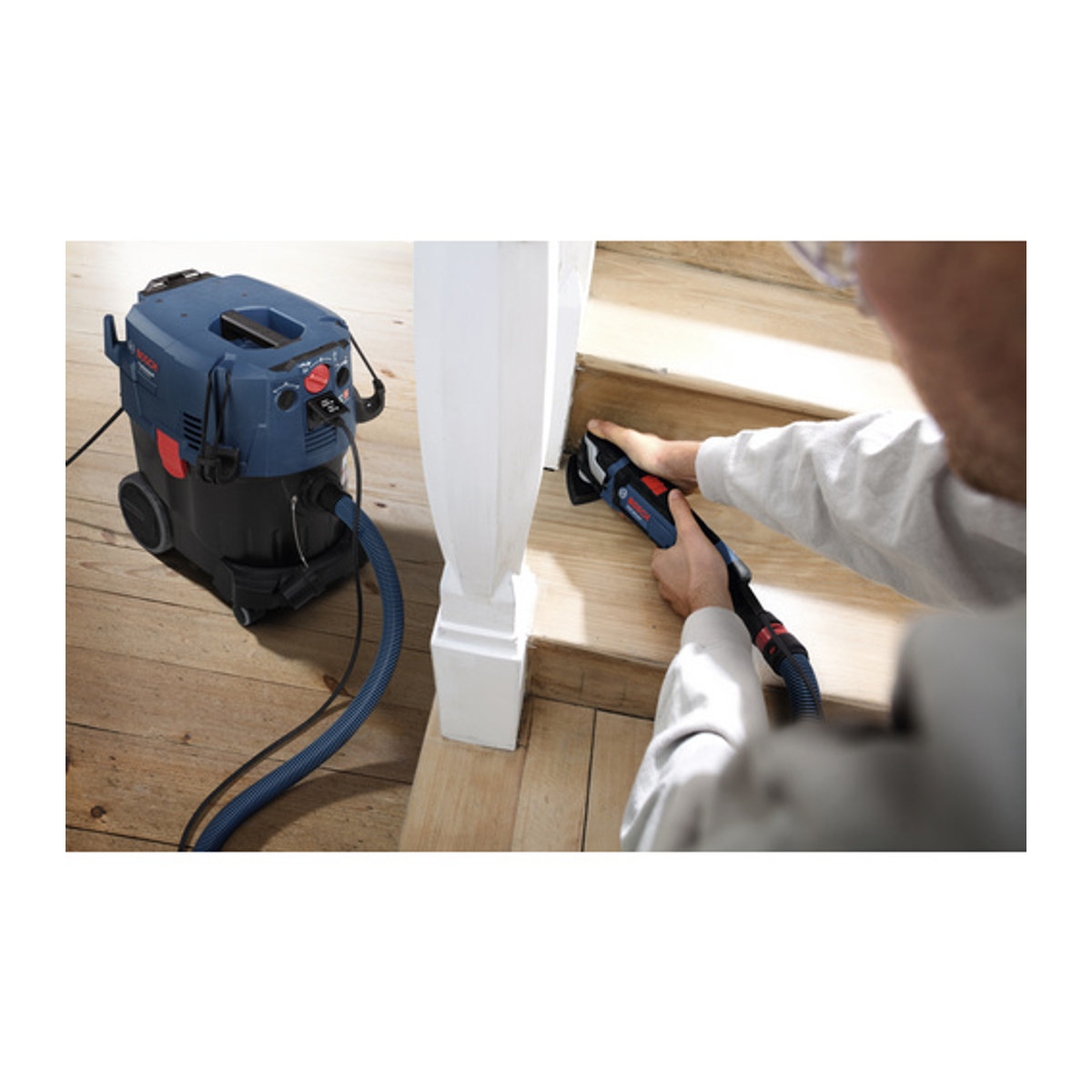 Bosch Professional Nass-Trockensauger GAS 35 M AFC mit automatischer Filterreinigung, 1380 W, 35 l, Blau - Bild 4