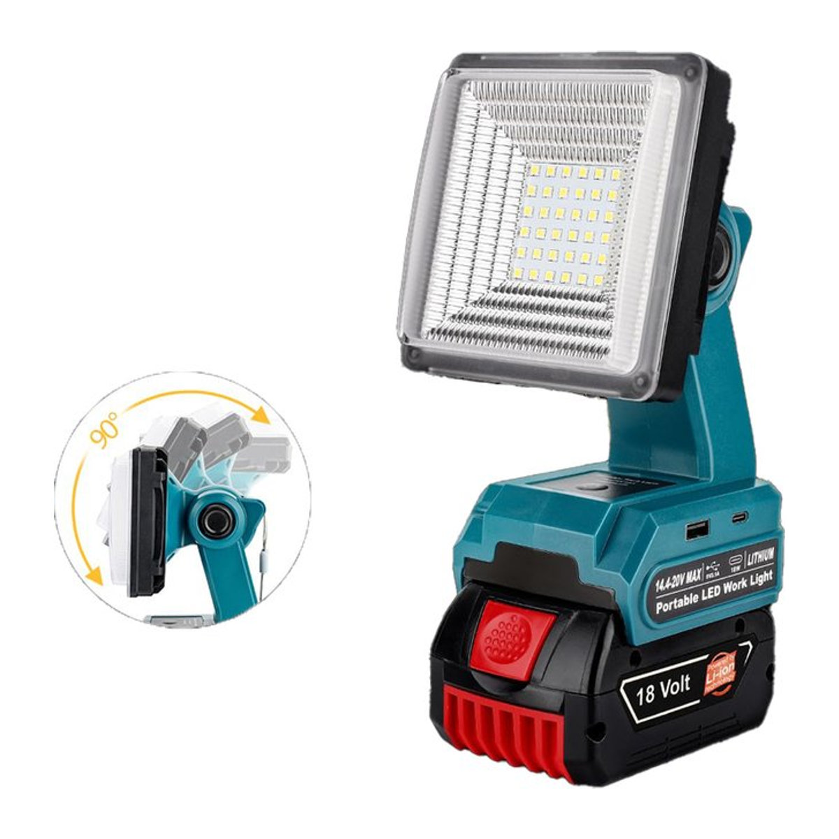 Bosch Tragbare Außenleuchte, kabellose LED-Arbeitsleuchte für 18 V Li-Ionen-Akkus mit USB-Schnittstelle - Bild 1
