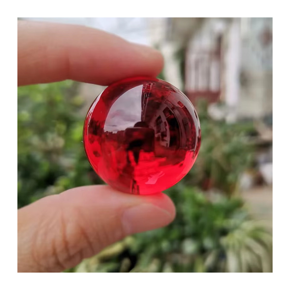 BOTG Kristallkugel aus Glas als geometrisches Ornament in Transparent und Mehrfarbig, Durchmesser: 3 cm - Bild 2