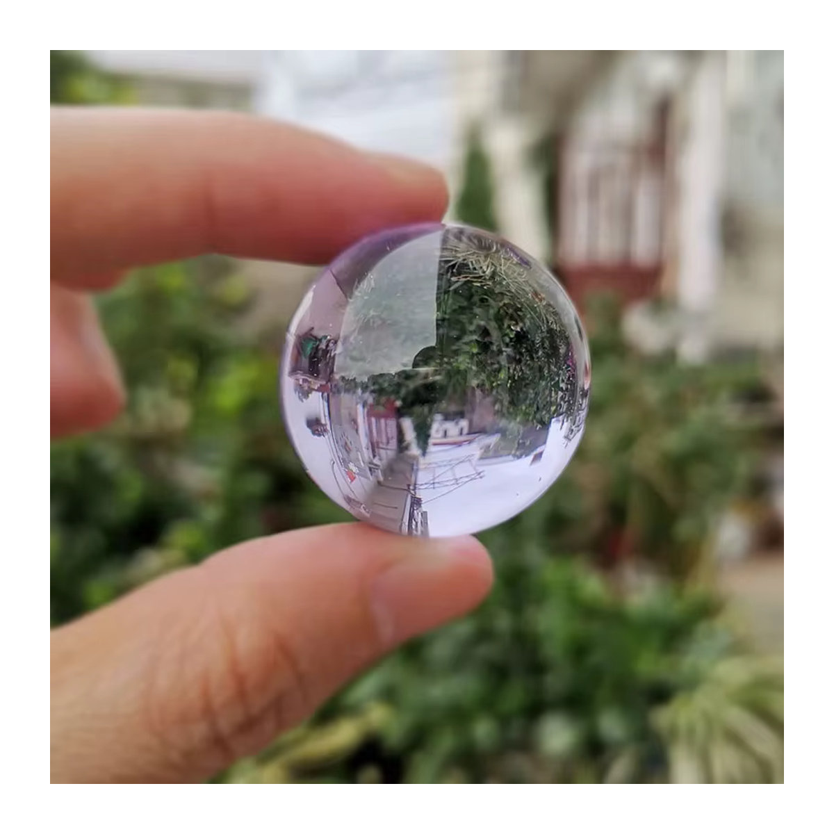 BOTG Kristallkugel aus Glas als geometrisches Ornament in Transparent und Mehrfarbig, Durchmesser: 3 cm - Bild 3