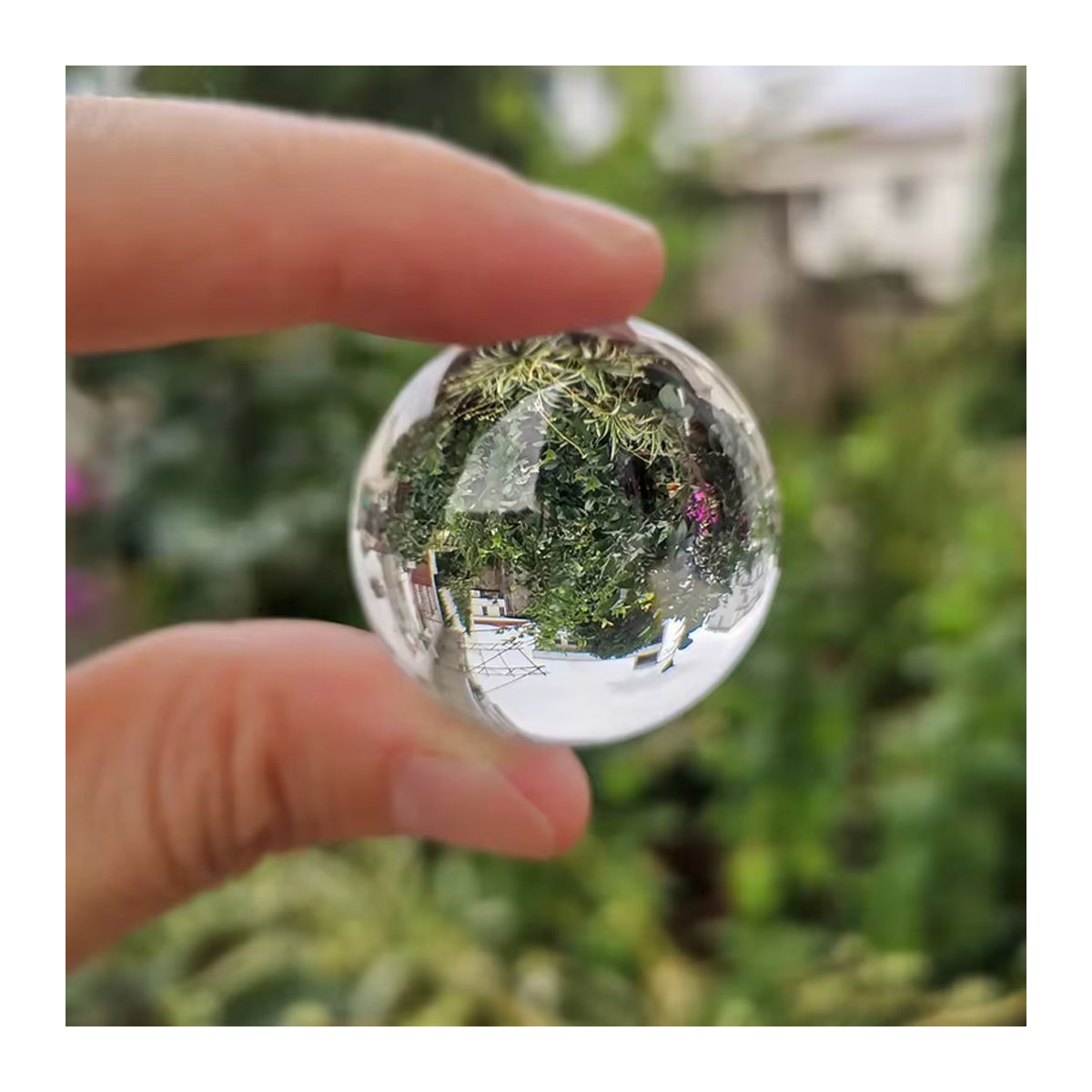 BOTG Kristallkugel aus Glas als geometrisches Ornament in Transparent und Mehrfarbig, Durchmesser: 3 cm - Bild 4