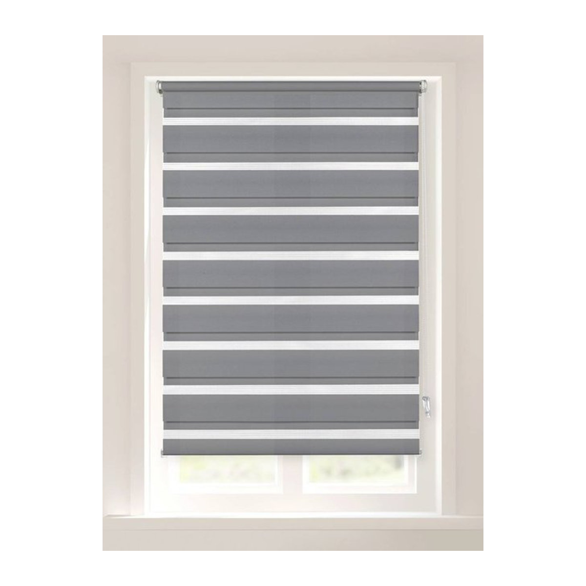 Boviva Doppelrollo in Anthrazit Grau B/H: 72 x 200 cm - Bild 1