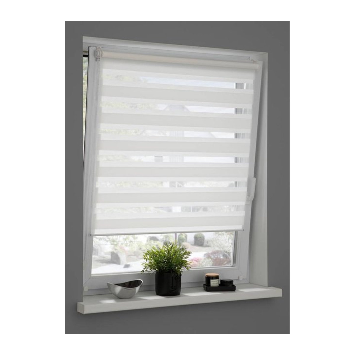 Boviva Doppelrollo weiß B: 60 cm, L: 150 cm - Bild 1