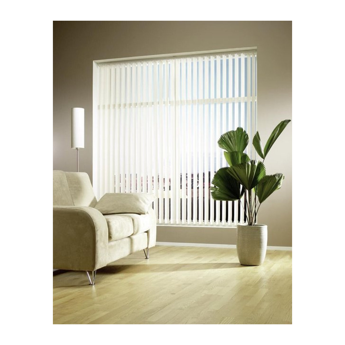 Boviva Vertikallamellenvorhang weiß B: 150 cm, L: 250 cm - Bild 1