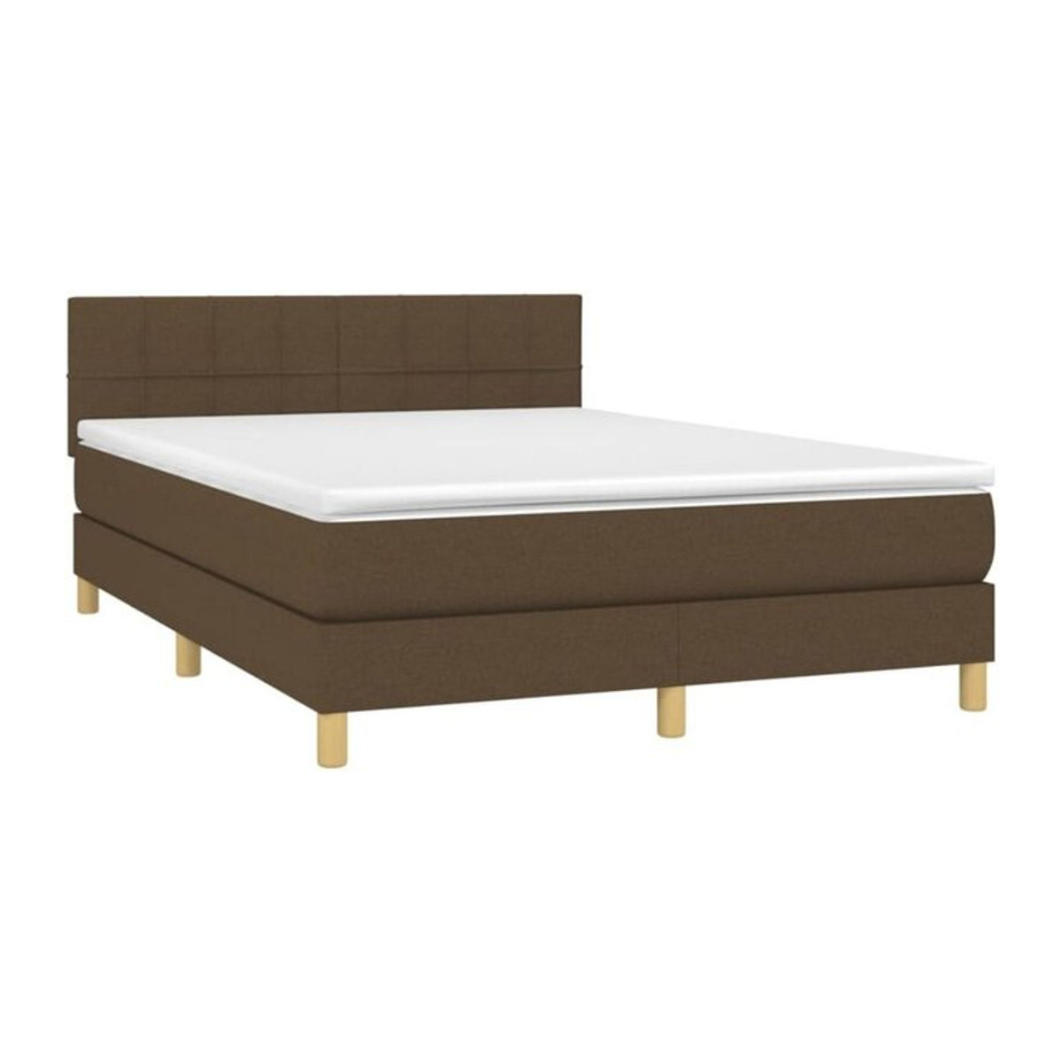 Boxspringbett mit Matratze von vidaxl in Braun aus Stoff, B/B: 140 x 190 cm - Bild 1