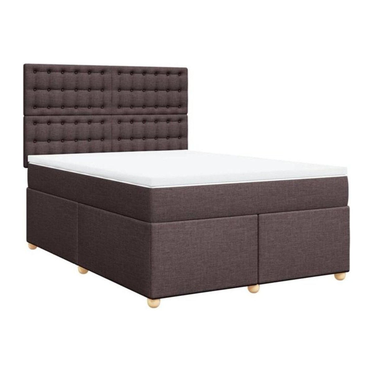 Boxspringbett mit Matratze von vidaxl in Braun aus Stoff, B/T/H: 140 x 190 cm - Bild 1