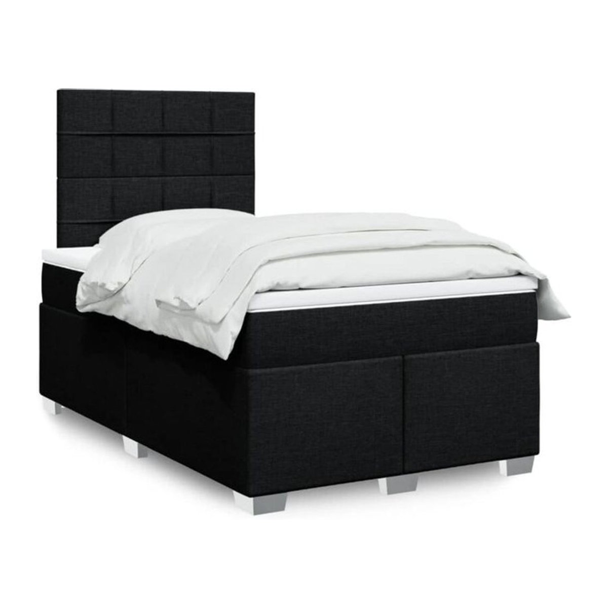 Boxspringbett mit Matratze von vidaxl in Schwarz aus Stoff, B/B: 120 x 200 cm - Bild 1