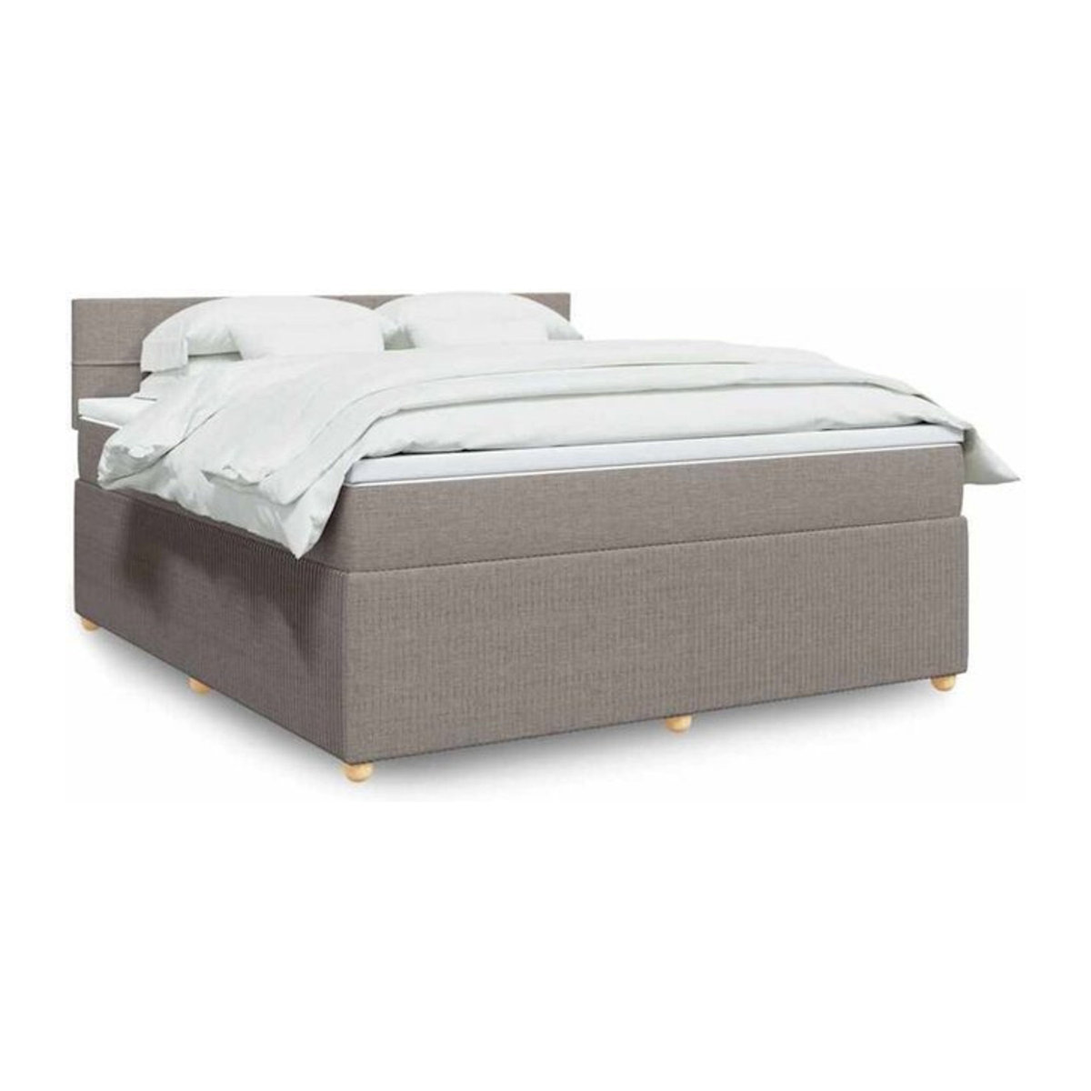 Boxspringbett mit Matratze von vidaxl in Taupe meliert, Stoff, B/T/H: 180 x 200 x 100,5 cm - Bild 1