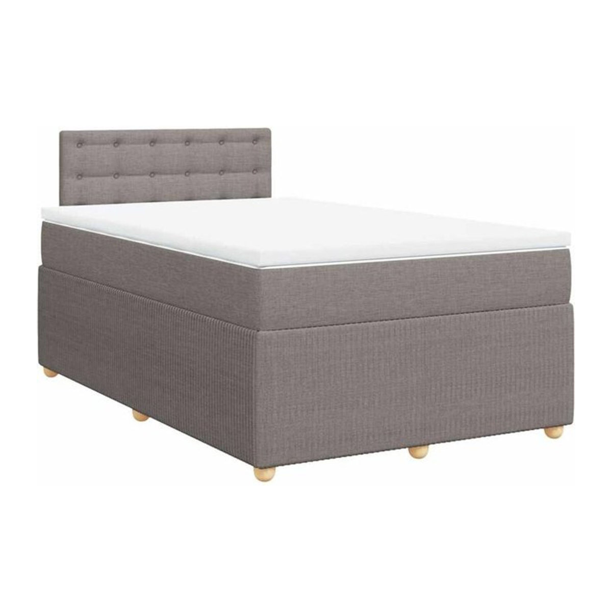 Boxspringbett mit Matratze von vidaxl in Taupe meliert, Stoff, B/T/H: 190 x 120 x 100,5 cm - Bild 1