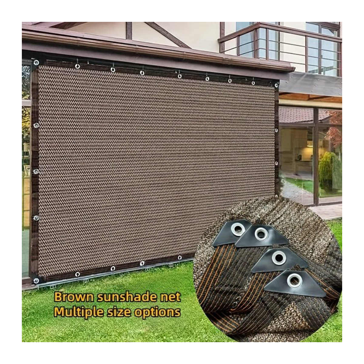 Braunes Sonnenschutznetz aus Polyestergewebe mit 81–90 % UV-Blockierung für Gewächshäuser und Pavillons - Bild 1
