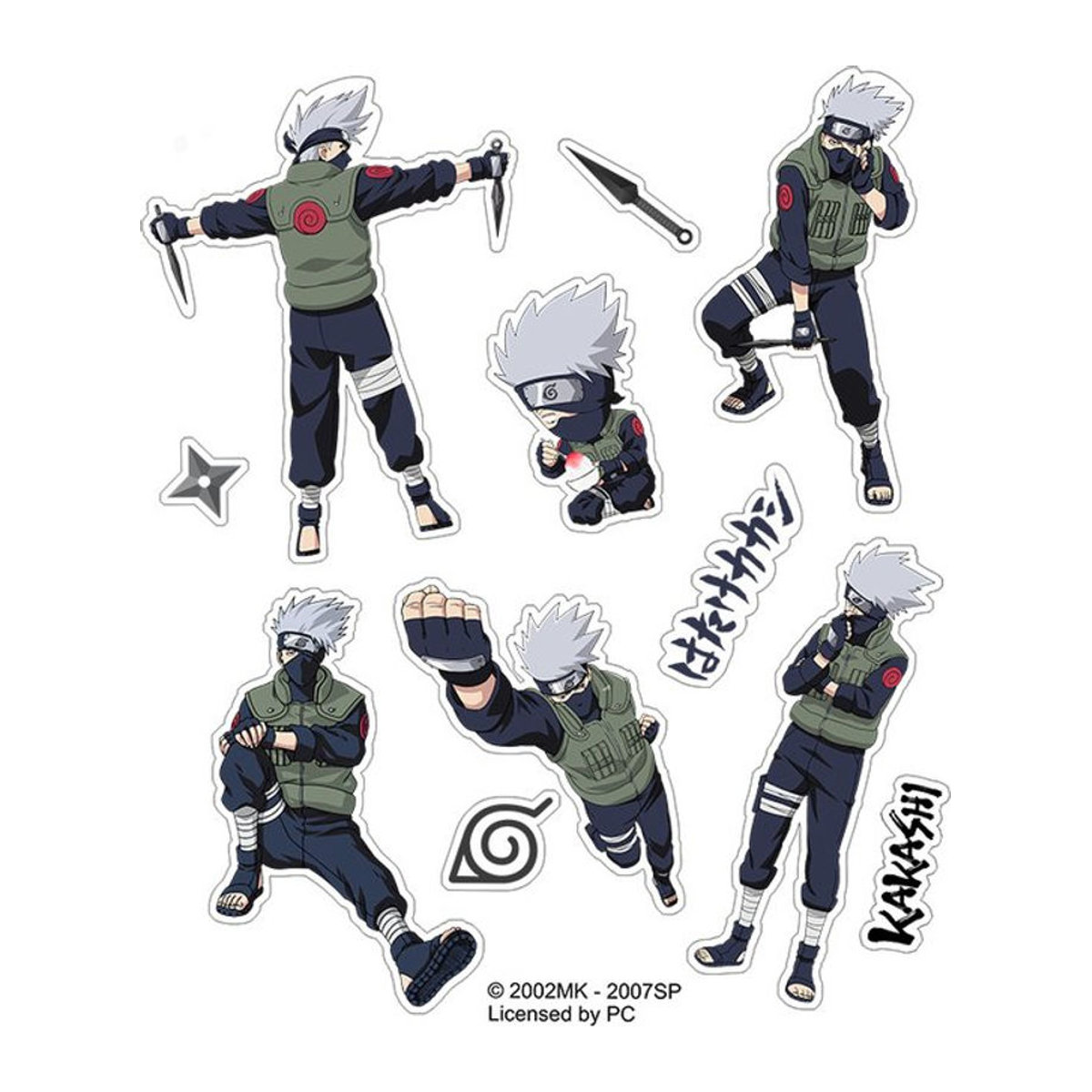 Brdwn Naruto Cosplay Aufkleber Set mit Kakashi, Sakura und Sasuke in Mehrfarbig - Bild 1