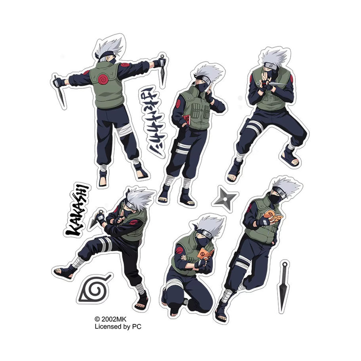 Brdwn Naruto Cosplay Aufkleber Set mit Kakashi, Sakura und Sasuke in Mehrfarbig - Bild 2