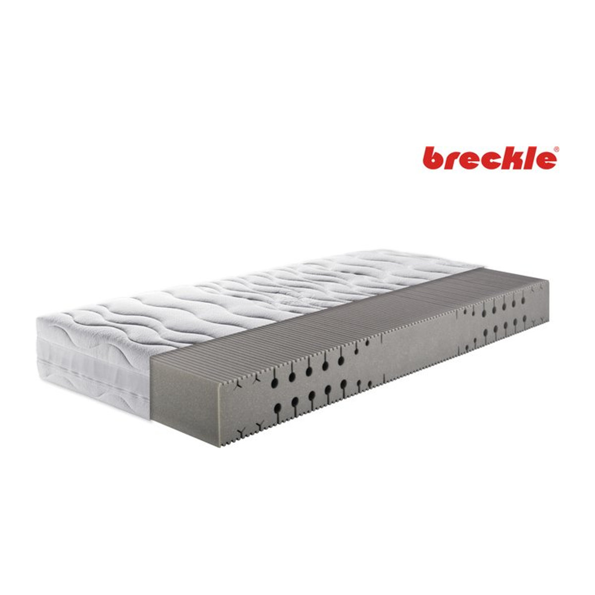 Breckle Pro Body S 592 Kaltschaum-Matratze 7-Zonen H2 in Weiß, B: 100 cm x L: 200 cm - Bild 1