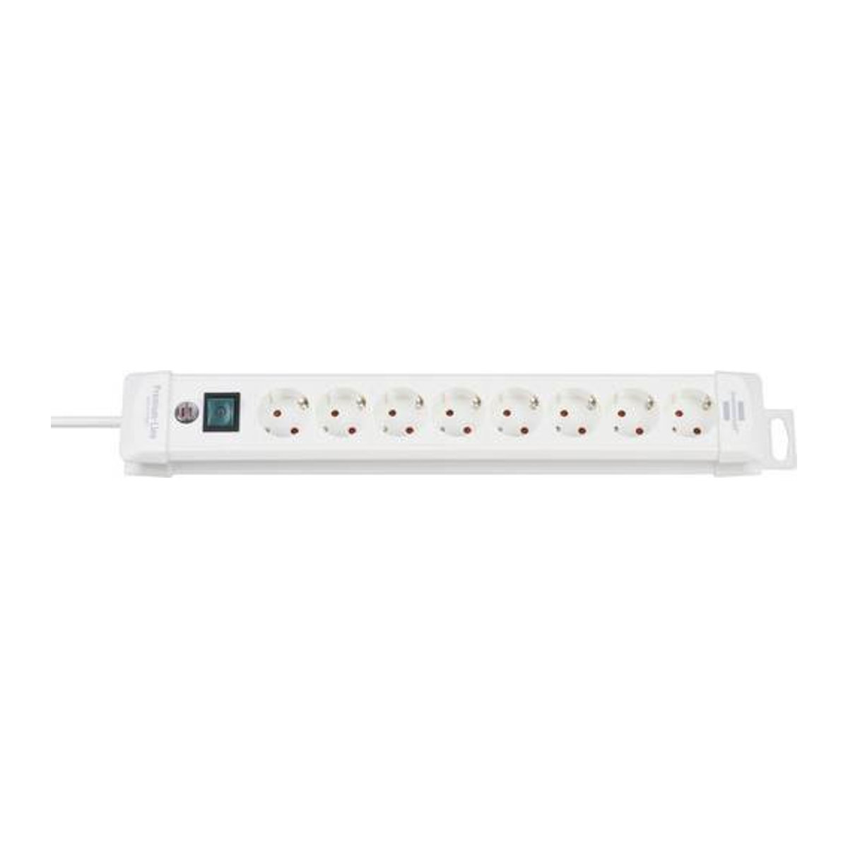 Brennenstuhl Premium-Line Steckdosenleiste 8-fach Weiß mit Schalter und 3m Kabel - Bild 1