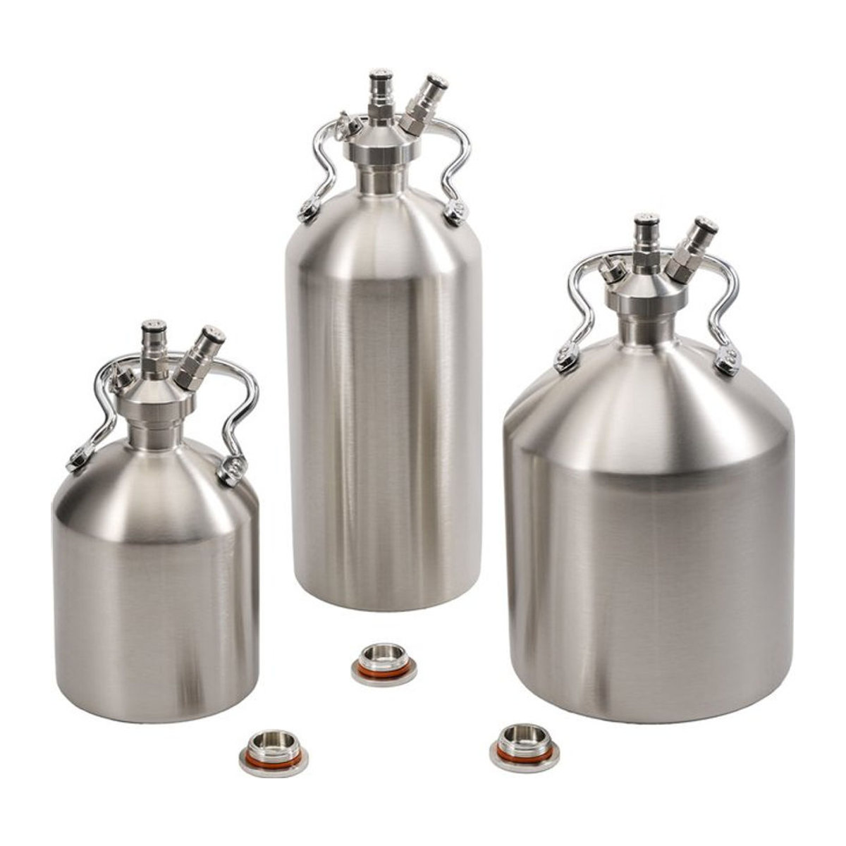 Brew Shark Einhand-Mini-Bierfass aus Edelstahl 304 mit Kugelverschluss für selbstgebrautes Bier, tragbares Picknick-Fass - Bild 1