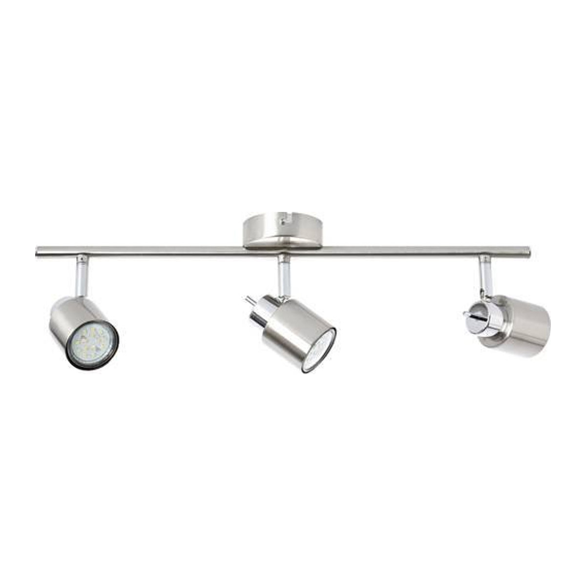 Brilliant Andres Deckenstrahler 3-flügliges Spotrohr aus Metall in Nickel matt und Chrom mit GU10 Fassung - Bild 1