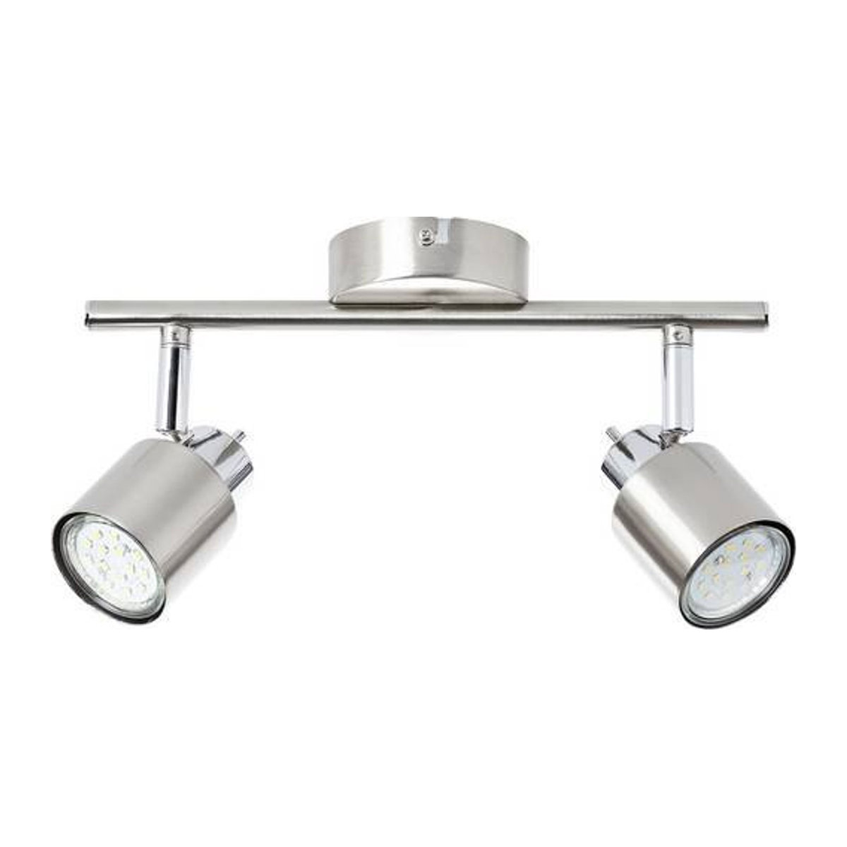 Brilliant Andres Deckenstrahler LED GU10 2-flüglig in Nickel matt und Chrom aus Metall - Bild 1