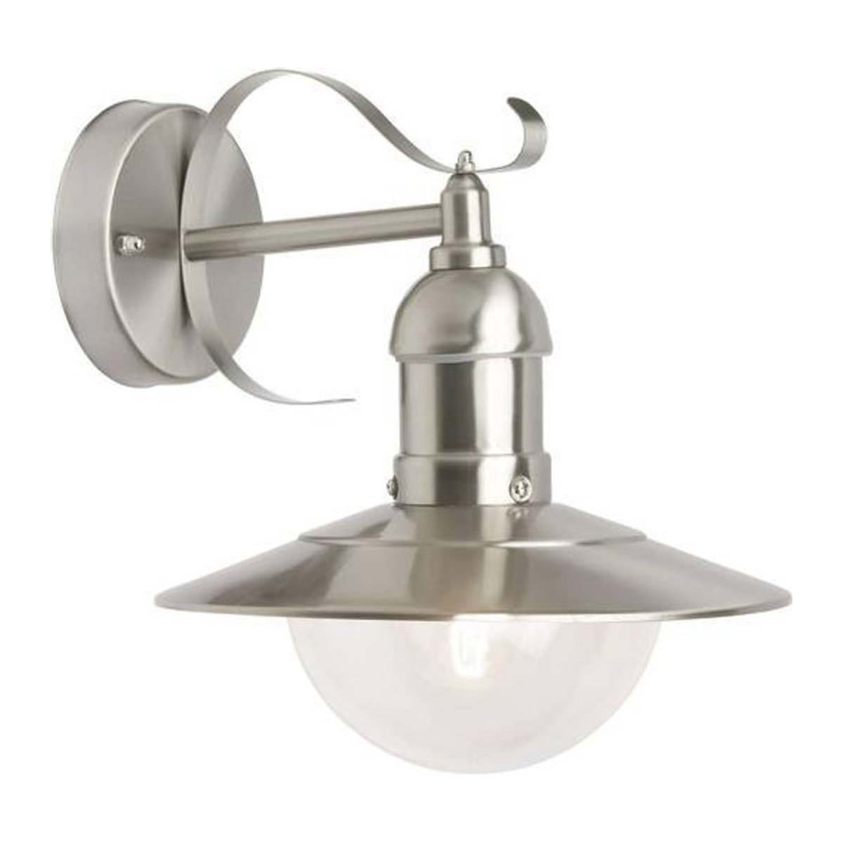 Brilliant Arto Außenwandleuchte aus Edelstahl mit E27 Fassung, 60W, IP44 spritzwassergeschützt - Bild 1