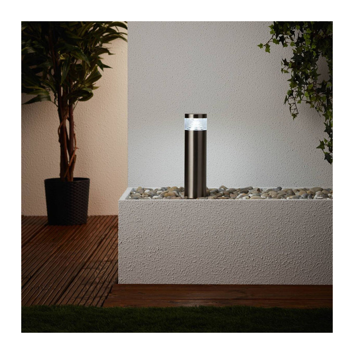 Brilliant Avon LED-Außenpollerleuchte Edelstahl IP44 Kaltweiß H: 30 cm, B/T: 7,5 x 7,5 cm - Bild 3