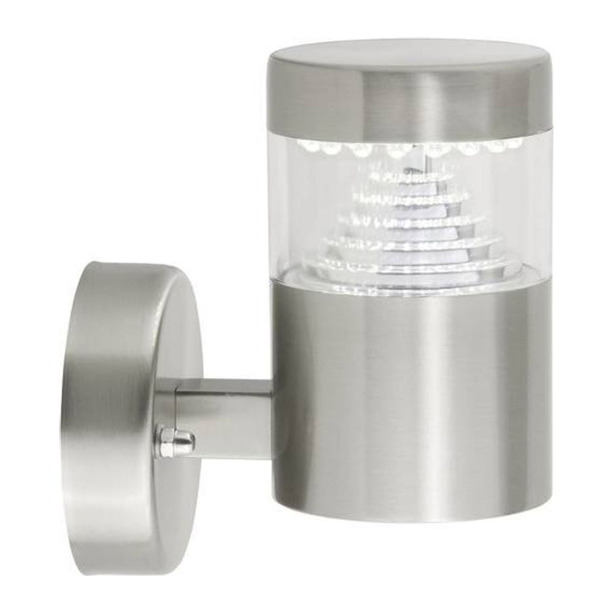 Brilliant Avon LED Außenwandleuchte aus Edelstahl mit integriertem 6W LED Licht in Kaltweiß (IP44) - Bild 1