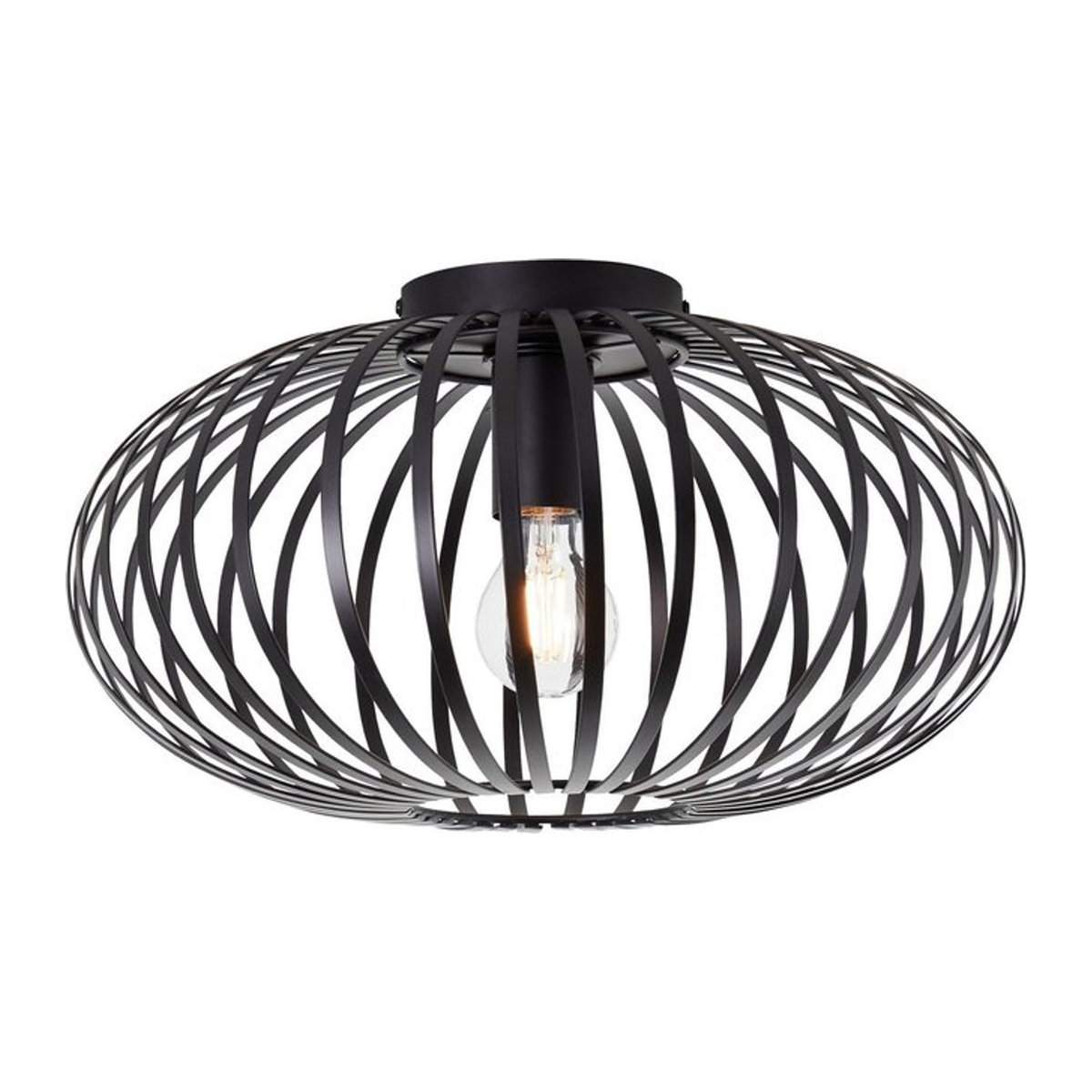 BRILLIANT Bremen Deckenleuchte in Schwarz im Retro Industrial Design aus Metall mit E27 Fassung, Durchmesser: 40 cm - Bild 1