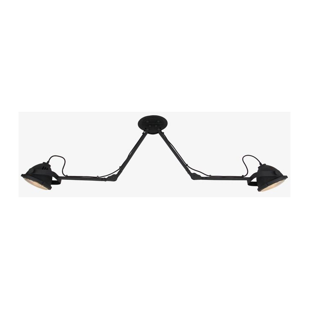 Brilliant Carmen Deckenspot 2-flammig in Schwarz aus Metall im Industrial Design mit LED-Technik - Bild 1