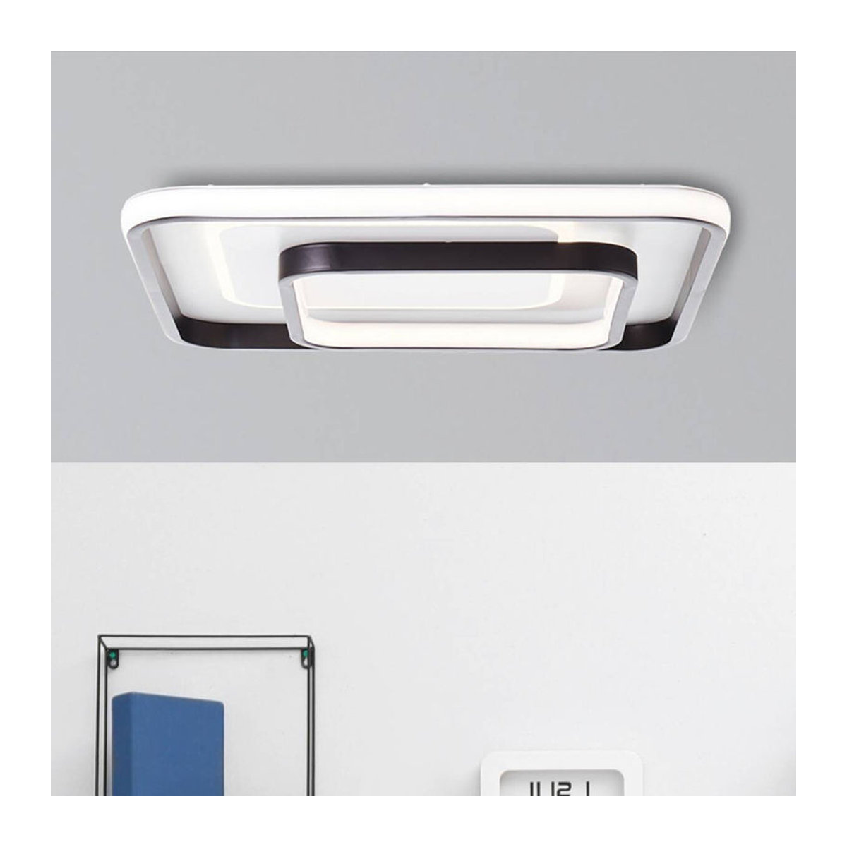 Brilliant Cava LED-Deckenleuchte Modern Schwarz/Weiß B/B: 40 x 40 cm, 42W, Warmweiß - Bild 3