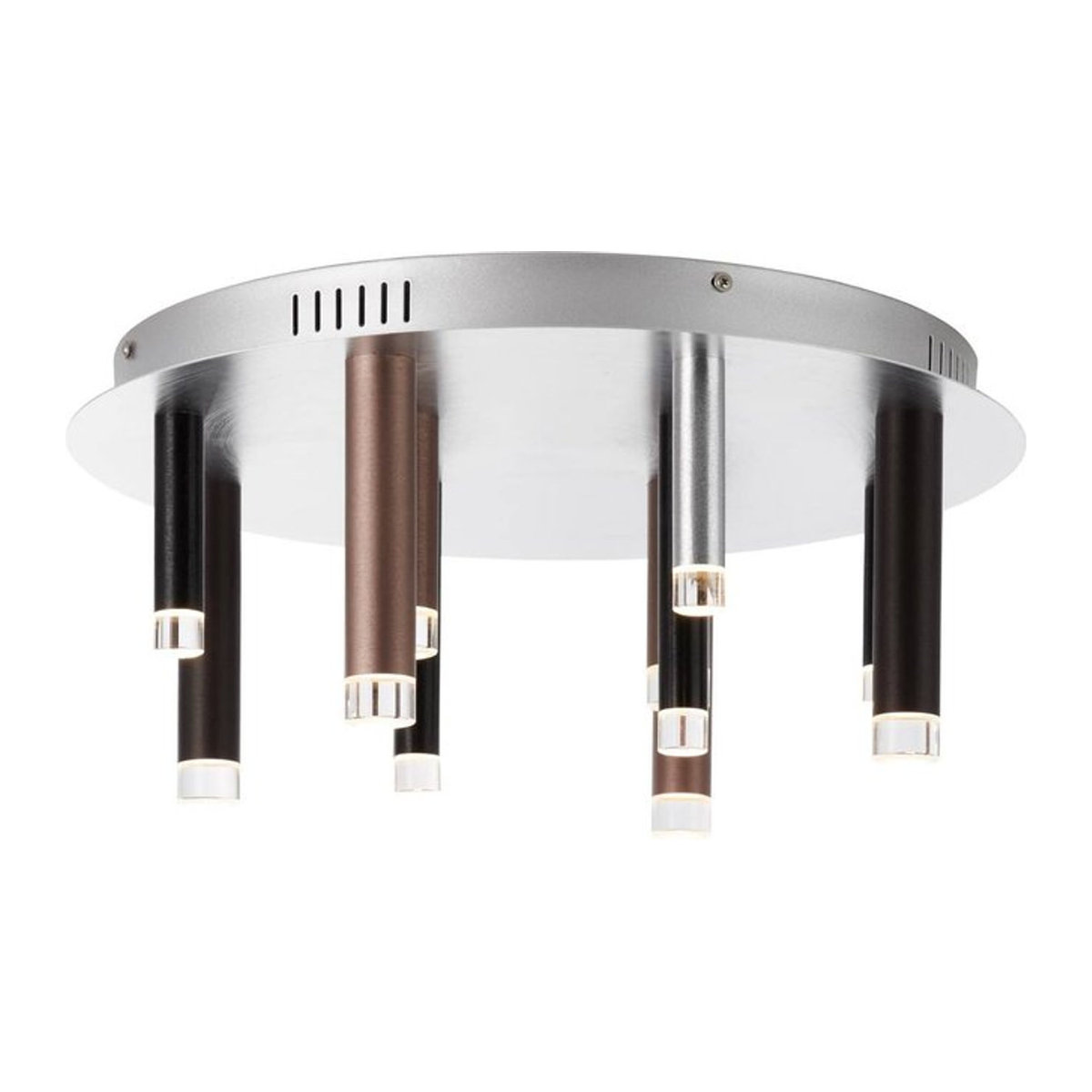 BRILLIANT Cembalo LED Deckenleuchte rund, Braun, 12-flächig, Warmweiß, 306lm, dimmbar über Wandschalter - Bild 1