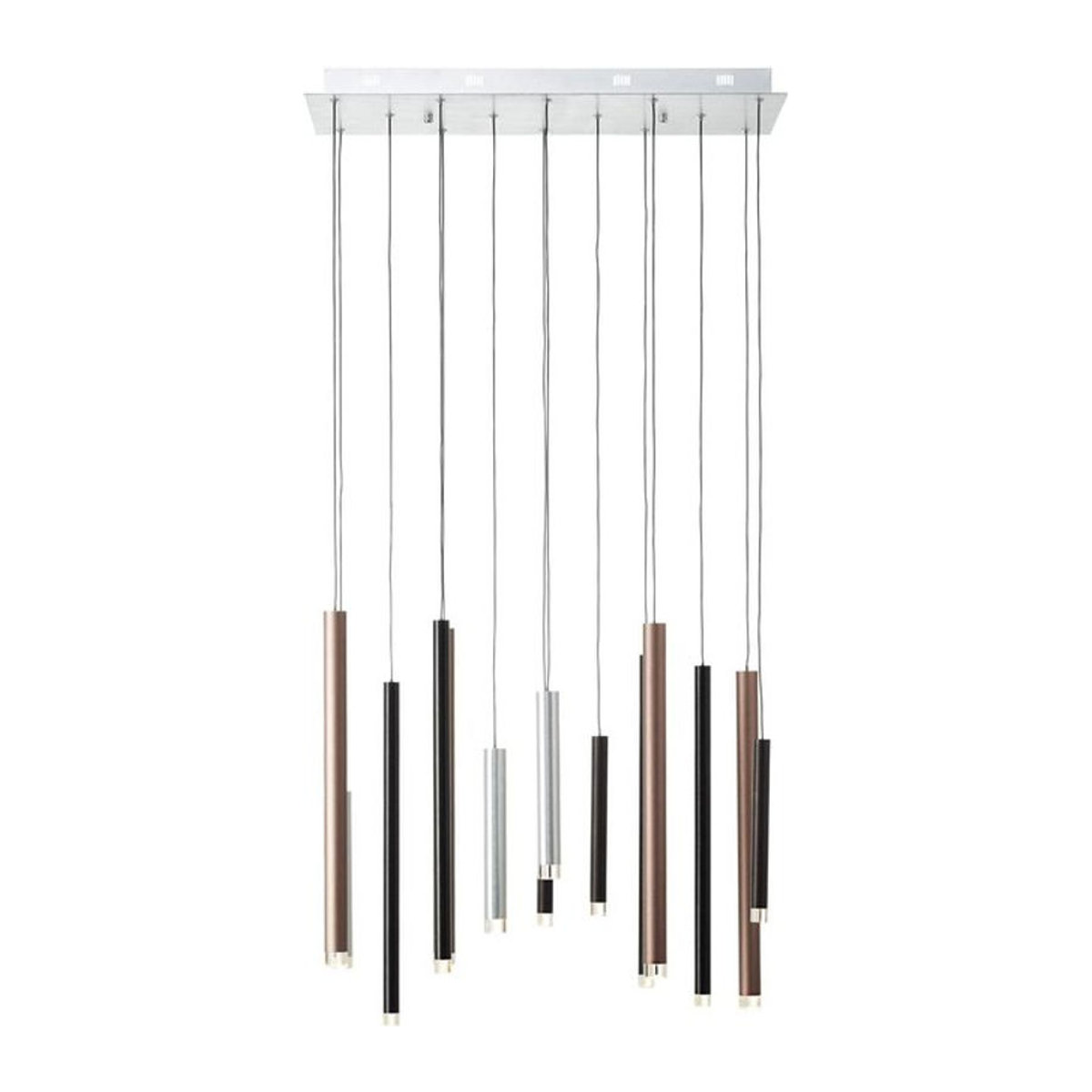 BRILLIANT Cembalo LED Pendelleuchte Braun, minimalistische Metall-Lampe mit integriertem LED-Leuchtmittel, warmweiß, 293lm - Bild 1