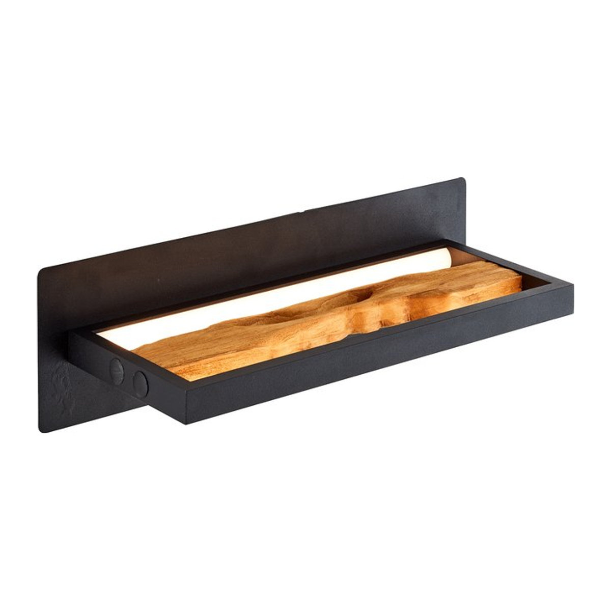 Brilliant Chaumont LED Wandleuchte Modern Schwarz/Natur, 9,5 W, 930 lm, Warmweiß, Höhe: 35 cm - Bild 1