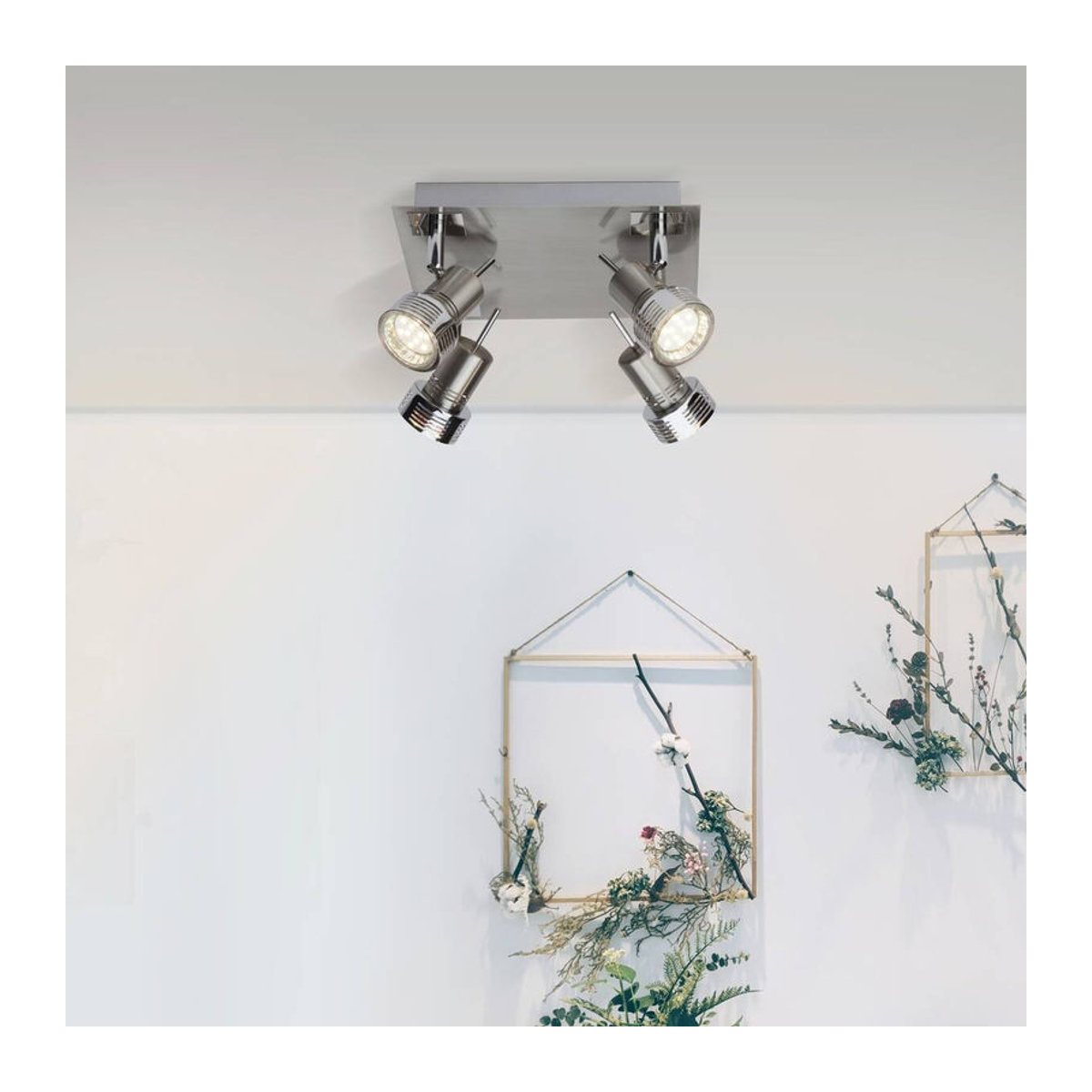 Brilliant Deckenstrahler Kassandra LED Deckenspot aus Metall in Chrom, 4-flg, GU10, B/H/L: 22 x 10,5 x 22 cm - Bild 2