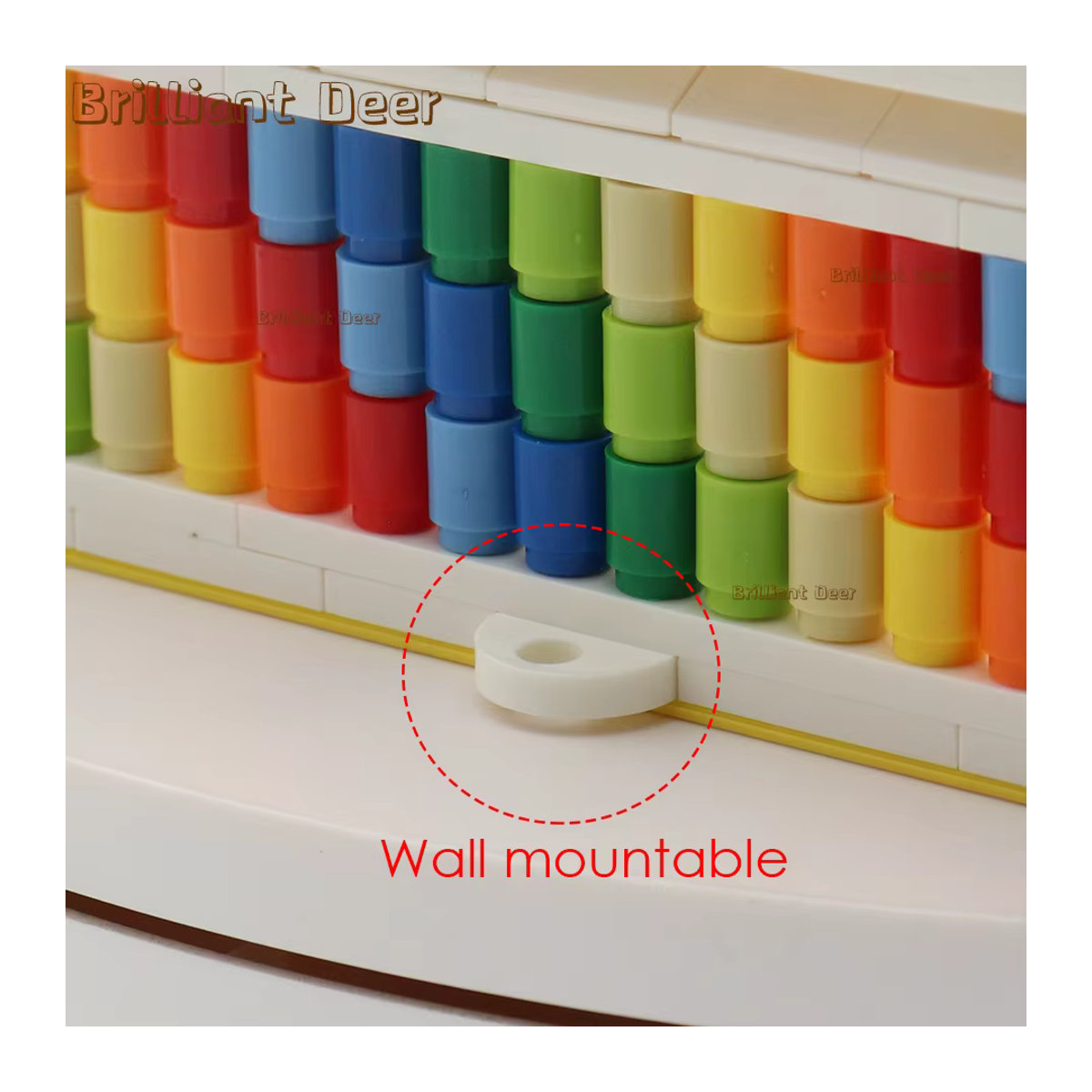 Brilliant Deer MOC Clamshell Wandmontierbare Display Box für Stadtfiguren aus transparentem Kunststoff mit Staubschutz und Ständern - Bild 4