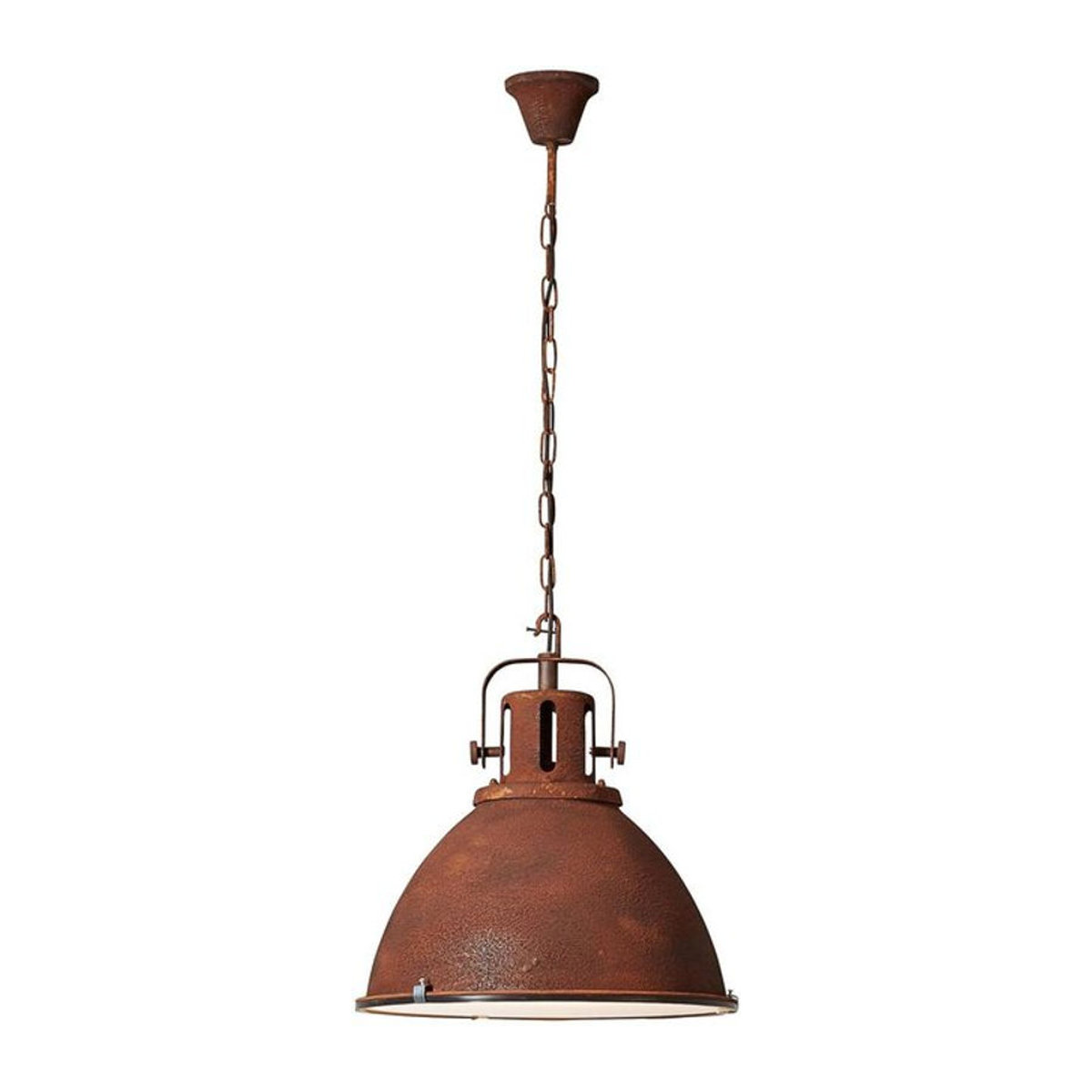 Brilliant Jesper Pendelleuchte Industrial Glas und Metall in Rostfarben, E27, Durchmesser: 47 cm - Bild 2