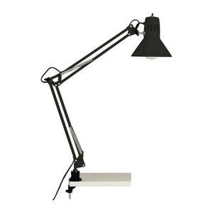 Brilliant Klemmleuchte Hobby 10802/06 in Schwarz aus Metall mit E27 Fassung im Industrial Design B/H/T: 17 x 70 x 65 cm