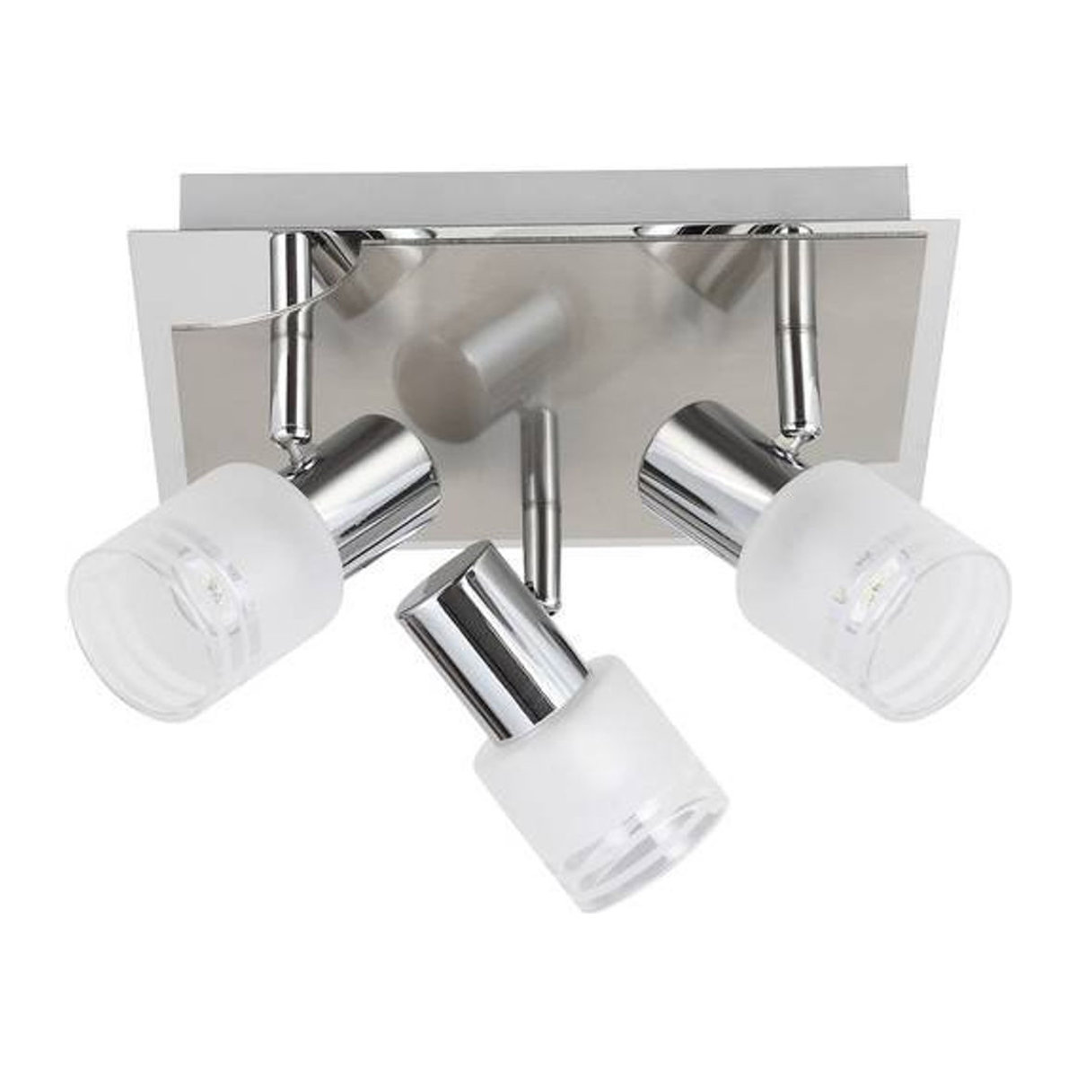 Brilliant Lea LED Deckenspot 3-flammiger Strahler in Chrom und Weiß aus Metall mit E14 Leuchtmitteln - Bild 1