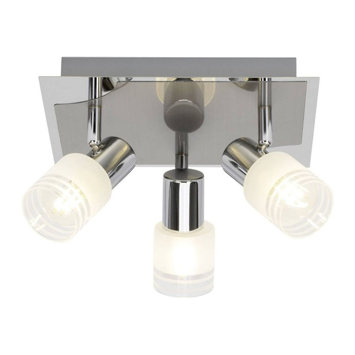 Brilliant Lea LED Deckenspot 3-flammiger Strahler in Chrom und Weiß aus Metall mit E14 Leuchtmitteln - Bild 2