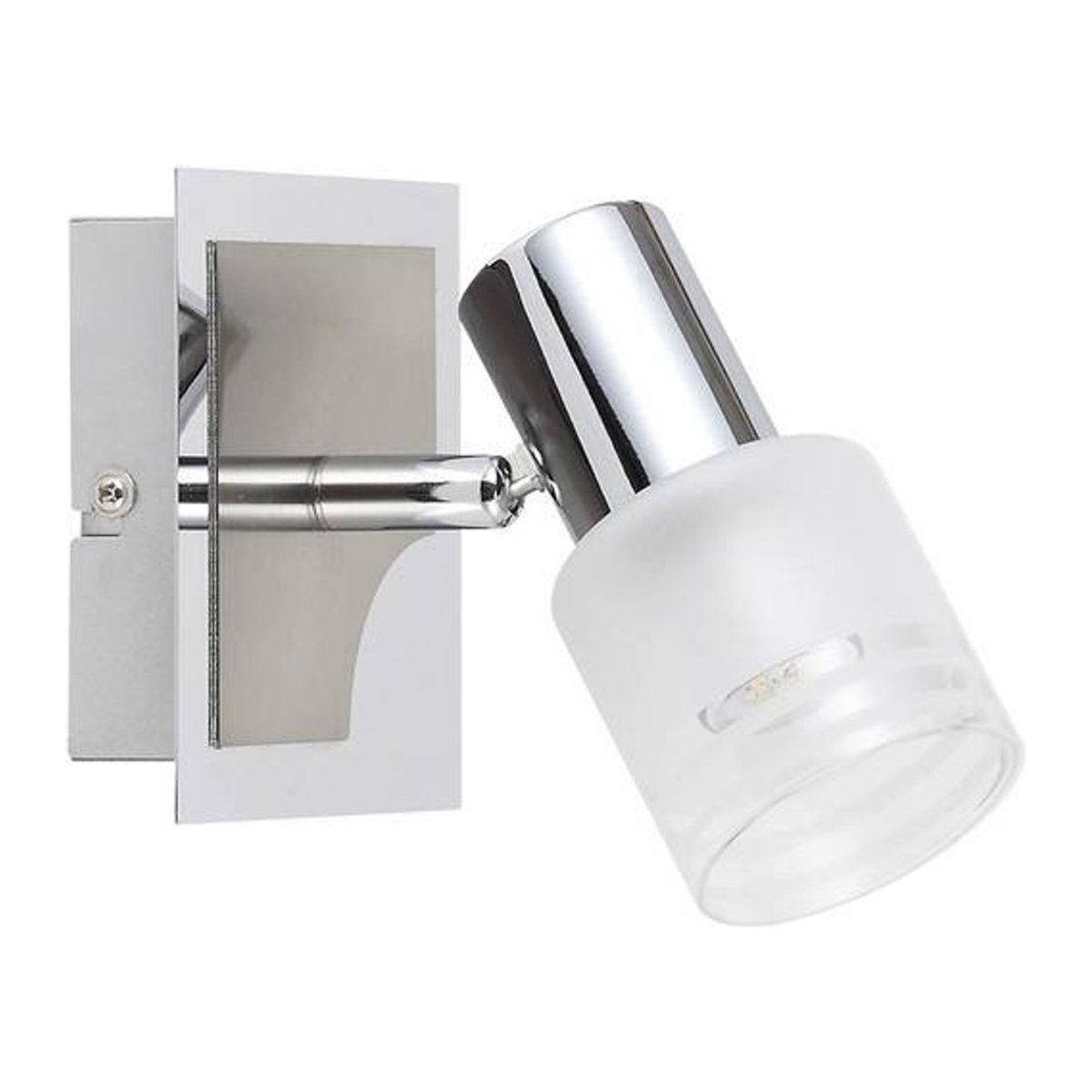 Brilliant Lea Wandstrahler Modern in Chrom, Eisen und Weiß mit E14 LED-Tropfenlampe 4W Warmweiß - Bild 1