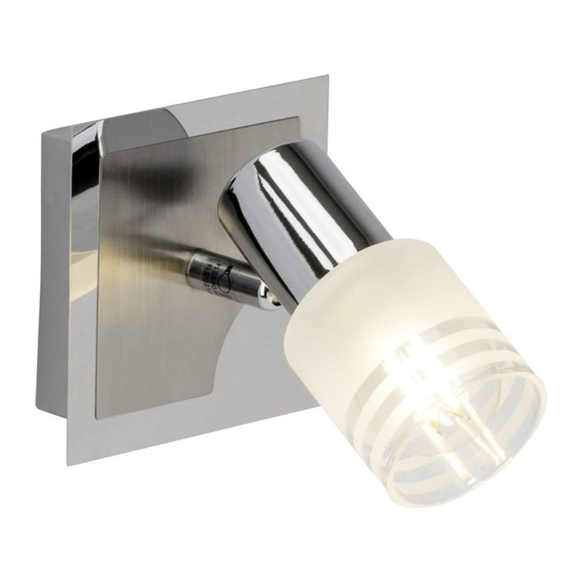 Brilliant Lea Wandstrahler Modern in Chrom, Eisen und Weiß mit E14 LED-Tropfenlampe 4W Warmweiß - Bild 2