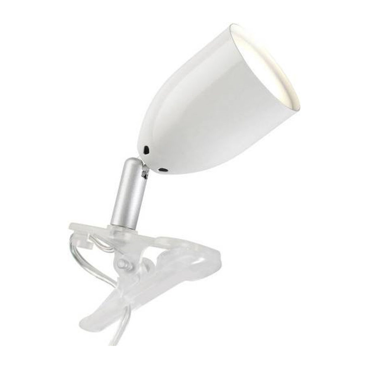 Brilliant Leo LED Klemmleuchte Weiß mit GU10 3W LED-Reflektorlampe Warmweiß - Bild 1
