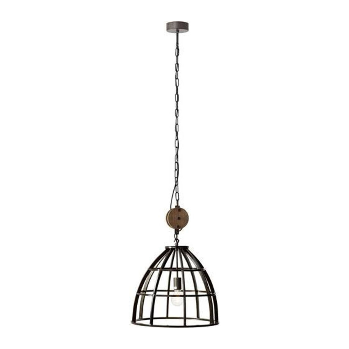 Brilliant Matrix Pendelleuchte Industrial Design Schwarz mit E27 Fassung 60W Durchmesser: 47 cm - Bild 1