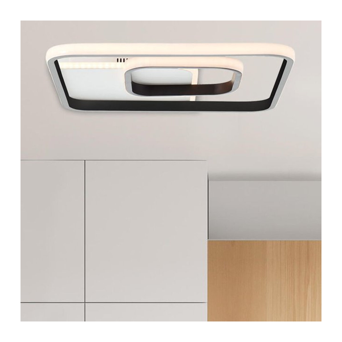 Brilliant Merapi LED-Deckenleuchte Schwarz/Weiß, 34W, Warmweiß, 40 x 40 cm - Bild 2