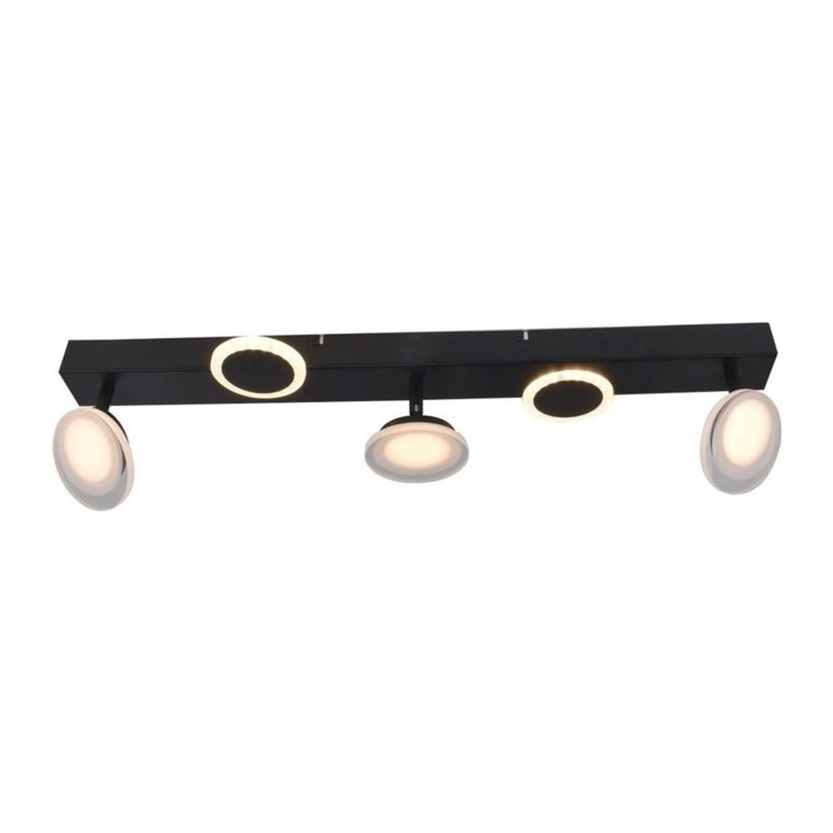 BRILLIANT Meriza LED Spotbalken Schwarz, 3-flg Deckenspot mit 3 integrierten LEDs, 7,3W, 933lm, 3000K Warmweiß, schwenkbare Strahler - Bild 1