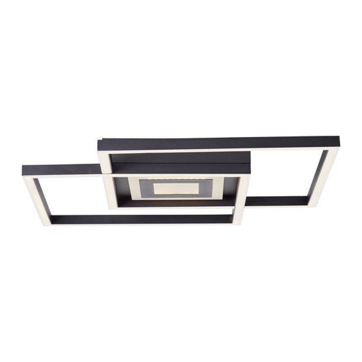 Brilliant Metis LED-Deckenleuchte Schwarz, 34W, 3600lm, Warmweiß, B: 40 cm, T: 30 cm - Bild 1