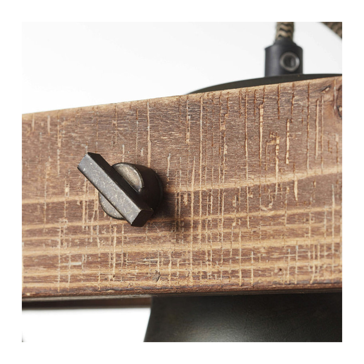 Brilliant Pendelleuchte Plow 3-flammig Schwarz aus Stahl und Holz B/H: 70 x 115 cm E27 - Bild 2