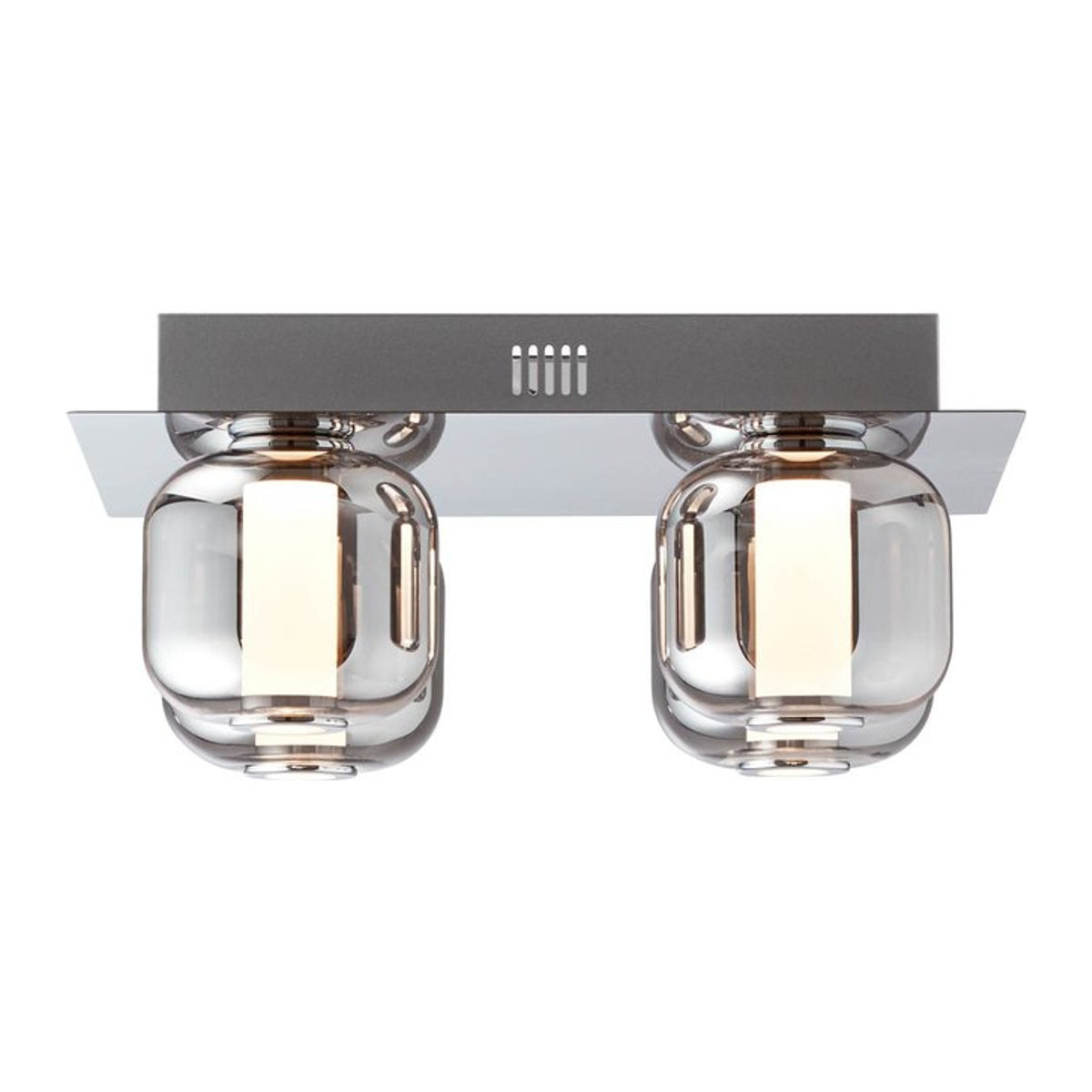 BRILLIANT Rafa LED Deckenleuchte 4-flammig in Chrom und Rauchglas, Warmweiß, 535lm - Bild 1