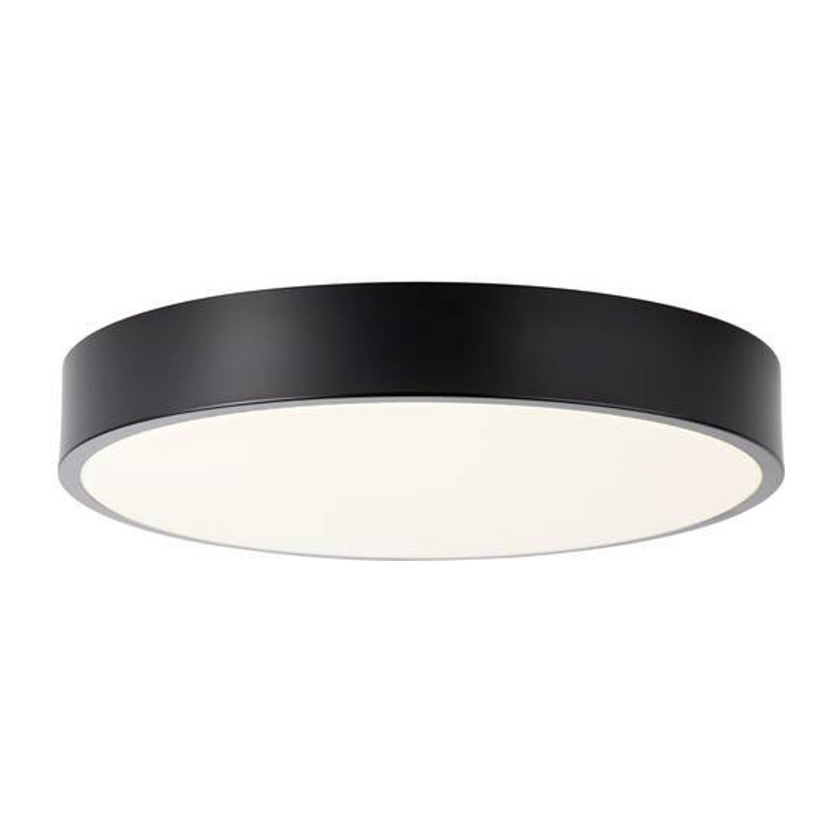 Brilliant Slimline LED-Deckenleuchte in Weiß und Schwarz, 12W, 800lm, Warmweiß, Durchmesser: 33 cm - Bild 1