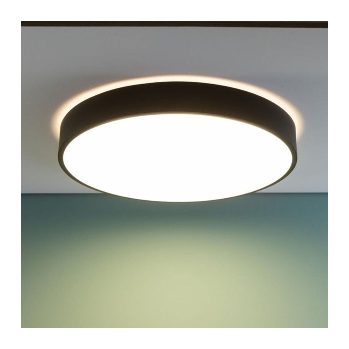 Brilliant Slimline LED Deckenleuchte Weiß/Schwarz, 60W, dimmbar mit Fernbedienung, H: 8,5 cm, B: 49 cm - Bild 4
