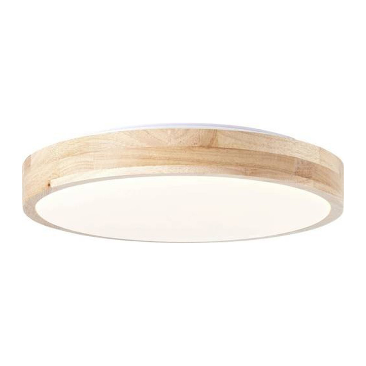 Brilliant Slimline Wand- und Deckenleuchte in Holz Hell und Weiß mit integriertem 14W LED, 34 cm Breite, einstellbare Lichtfarbe 3000-4000K - Bild 1