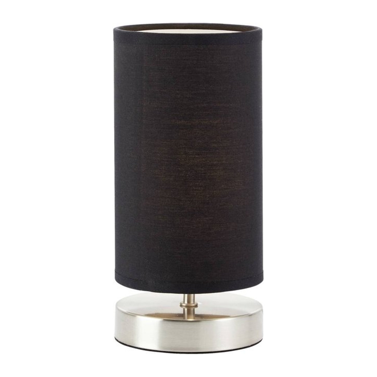 Brilliant Tischleuchte Claire in Schwarz und Nickel matt aus Metall und Stoff mit E14 Fassung, H: 25,5 cm, D: 12 cm - Bild 1